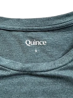 Quince Flowknit Breeze Tee Short Sleeve Relaxed Fit T-Shirt Green Size Small thumbnail 7