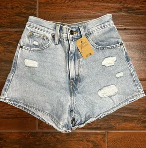 Levi’s Distressed High Waisted Mom Shorts Denim Size 24 Women’s thumbnail 1