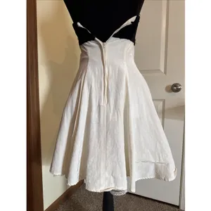 Vintage Jessica McClintock Gunne Sax 90's Black White Cocktail Dress Jr Size 7/8 thumbnail 5