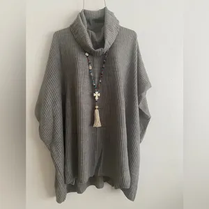1Pc Boho Sweater Necklace Colorful‎ Beaded Cream Tassel Cross Charm Fashion thumbnail 4