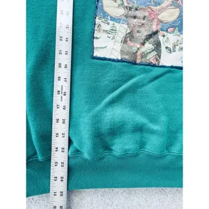 Vintage 90s Lee Sturdy Sweats "Heavyweight" Reindeer Christmas Sweatshirt Large thumbnail 9