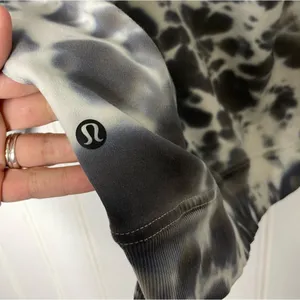 Lululemon All Yours Hoodie Tie Dye Fleece Tie Dye Graphite Grey Size 6 293 thumbnail 5