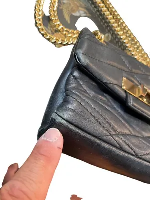 Kurt Geiger London I Am Leather quilted wms black leather crossbody SKU 10-527 thumbnail 9