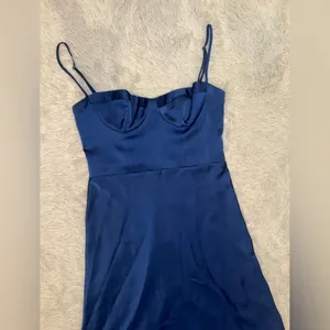 NEW Katie May Flora Seamed Bustier Navy Blue Cocktail Dress sz L thumbnail 4