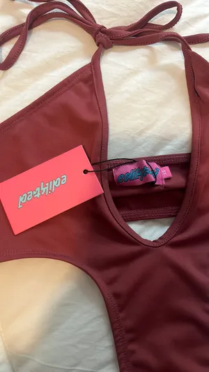 Edikted Burgandy Bodysuit  thumbnail 2