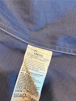 NWT Banana Republic Tailored Fit Shirt 6 Petite Blue Stripe Button Down thumbnail 5