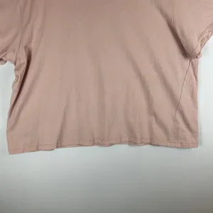 nuuds Women XXL Pink Cotton Relaxed Boxy Short Sleeve T-Shirt Distressed Hem thumbnail 7