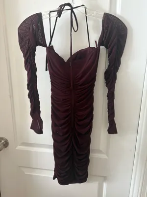 wine red Windsor hoco dress thumbnail 3