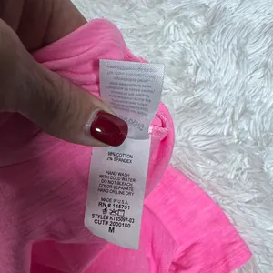Peach Love California Bright Pink V-Neck Tee thumbnail 8