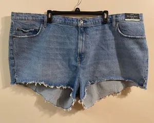 New NWT Abercrombie & Fitch High Rise The‎ Mom Short Curve Love 37 24 thumbnail 1
