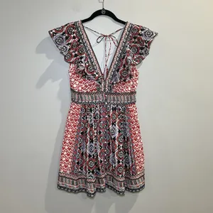 Anthropologie Beaded & Embroidered Flutter‎ Sleeve Mini Dress Size 2 thumbnail 4