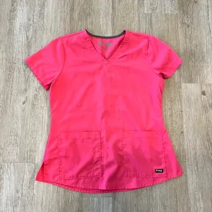 Grey's Anatomy Womens by Barco Pink Scrub Top - M thumbnail 1