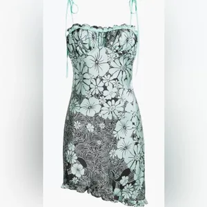 NWT Free People Retro Daisy Asymmetric Slipdress Large thumbnail 10