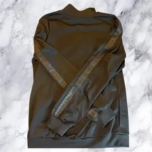 Umbro Black Track Jacket Full Zip Logo Athletic Streetwear‎ L thumbnail 5
