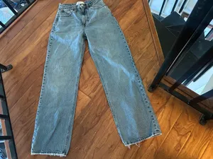 Abercrombie & Fitch The Loose High Rise Blue Denim Jeans Size 24 thumbnail 2