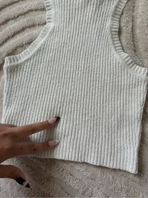 seroya ribbed tank White thumbnail 3
