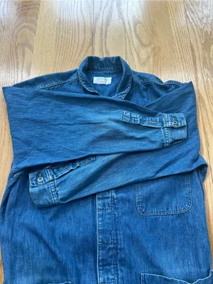 VTG 80s 90s Calvin Klein Sport Denim Jumpsuit Boiler Suit Womens Large Unisex M thumbnail 9