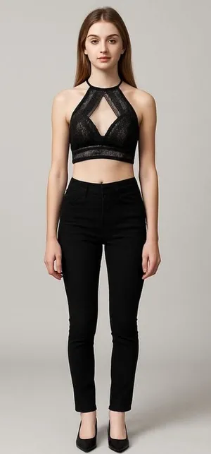 Victoria's Secret Lace Halter Bralette Small thumbnail 1