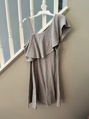 grey ruffle dress thumbnail 2