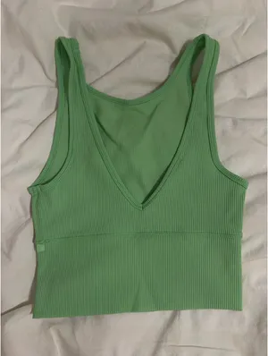 Lime green, Lululemon power pivot tank thumbnail 1