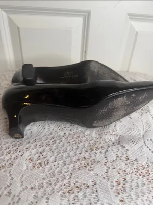 Salvatore Ferragamo Black Patent Leather kitten Heel heels pumps thumbnail 6