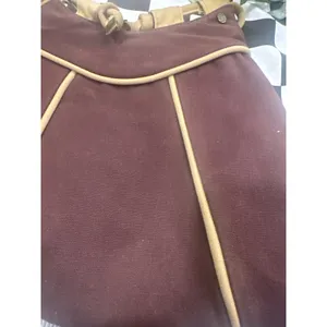 FS Originals Brown Canvas Hobo Shoulder Bag With Tan handmade Accents VTG purse thumbnail 7