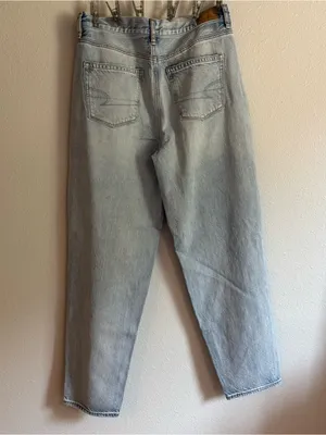 American Eagle Outfitters Light Blue Distressed Boyfriend Jeans thumbnail 2