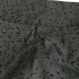 Vintage AT Denim Velvet Design Black Stretch Skirt - Sz 12 thumbnail 6