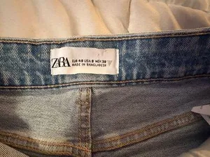 ZARA High Rise Jean Shorts thumbnail 4