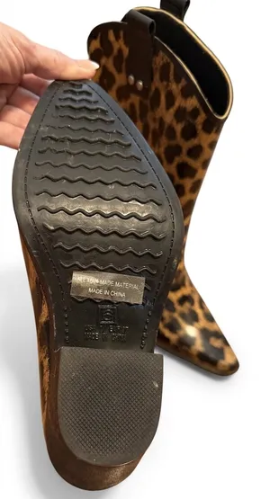 Rain boots size 9 leopard by sweet brandy nwot Brown thumbnail 3