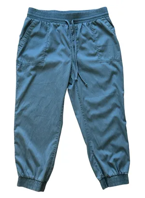 A New Day Drawstring Elastic Waist Utility Jogger Pants Teal XL Baggy Utility thumbnail 1