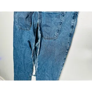 DL1961 Hannah Blue Denim Collared Cinched Waist Button Front Jumpsuit Size Small thumbnail 11
