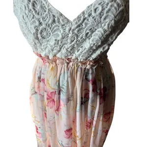 Nylon Apparel Floral Backless Maxi Dress – Size L White Size L thumbnail 4