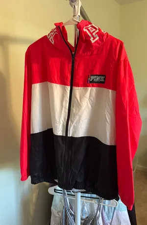 Victoria's Secret PINK Windbreaker Red Size L thumbnail 1