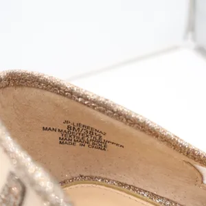 Jessica Simpson Liereena2 Champagne Glitter Mesh Pointed Toe Pumps Gold 8M thumbnail 9
