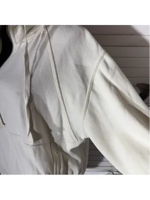 Urban outfitters Y2K oversized sweatshirt 1/2 zip cotton activewear grunge boho thumbnail 6