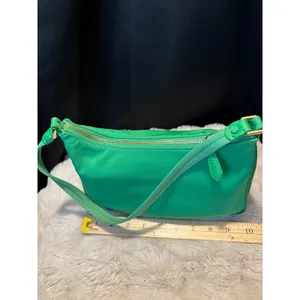 Kate Spade New York Green Nylon Shoulder Bag Small Top Zip Handbag thumbnail 5