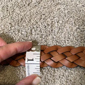 Women’s Brown Braided Belt with Silver Buckle Size XL NWT thumbnail 6