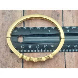 Lia Sophia Gray Enamel Gold Tone Stretchable Bangle Bracelet Baguette Crystals thumbnail 9