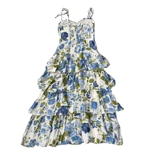 Reformation Kesia Tiered Midi Dress Lucca Floral thumbnail 5