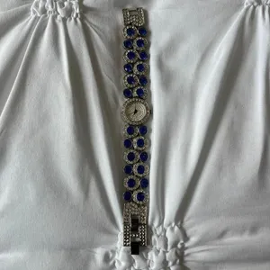 Silver And Blue Suzanna Somers Rhinestone‎ Watch thumbnail 3