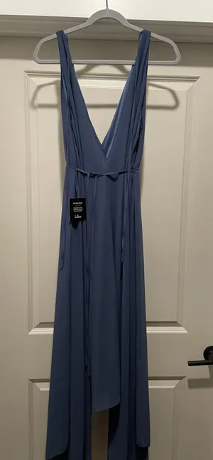 Lulus Denim Blue Dress thumbnail 3