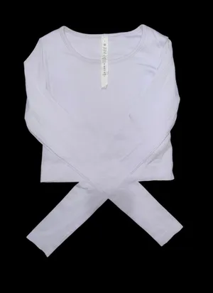 Lululemon lilac Ebb to Street Cropped Long Sleeve Size 2 thumbnail 1