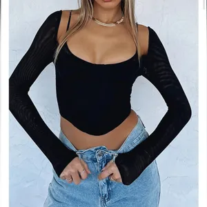 NWT White‎ Fox Treat Me Well Long Sleeve Bustier Black Sz XS thumbnail 2