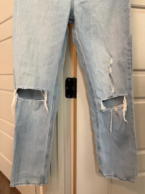 Abercrombie & Fitch Curve Love Ultra High Rise Ankle Straight Jeans thumbnail 6