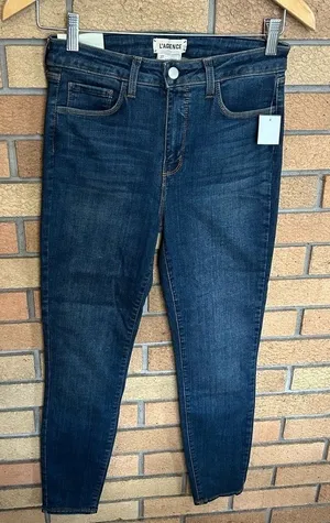 NWT L’AGENCE MARGOT High Rise Skinny Denim Jean Dark Wash Size 27 thumbnail 1