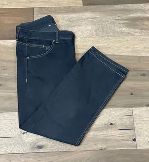 Athleta Jeans Size 14 Black Denim Light Wash Cotton Blend Mid Rise thumbnail 1