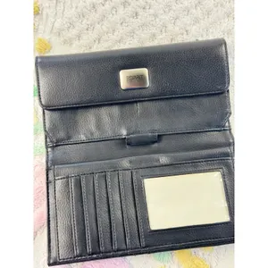 Esprit Black Pebbled Trifold Wallet with ID Window and Logo Plaque‎ thumbnail 6