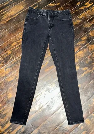 American Eagle hi rise stretchy black size 6 jeggings thumbnail 1