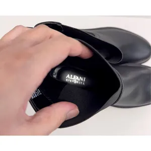 Alfani‎ Boots Size 5.5 Black Lug Sole Block Heel Pull On Style Booties thumbnail 8
